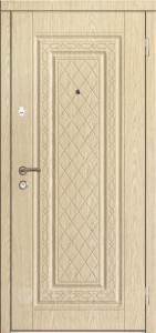 Фото стальная дверь Дверь в дом из бруса №12 с отделкой МДФ ПВХ