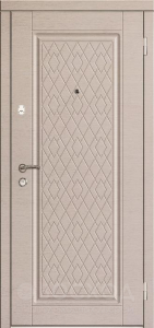 Фото стальная дверь Трёхконтурная дверь с зеркалом №17 с отделкой Порошковое напыление